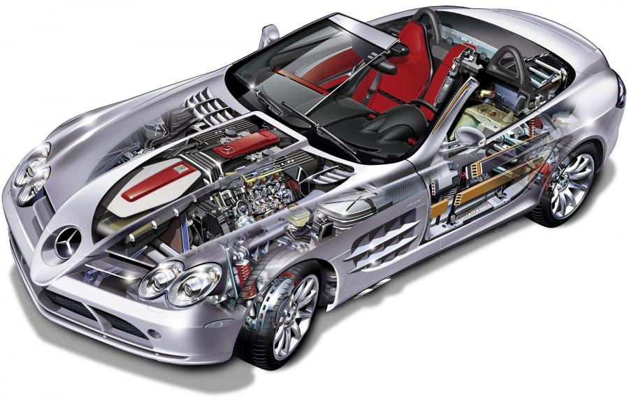 Схема Mercedes-Benz SLR McLaren Roadster (R199) 2007 года  (WW) (фото 33 из 156)
